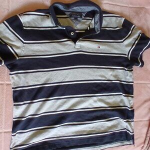 Tommy Hilfiger blue striped polo
